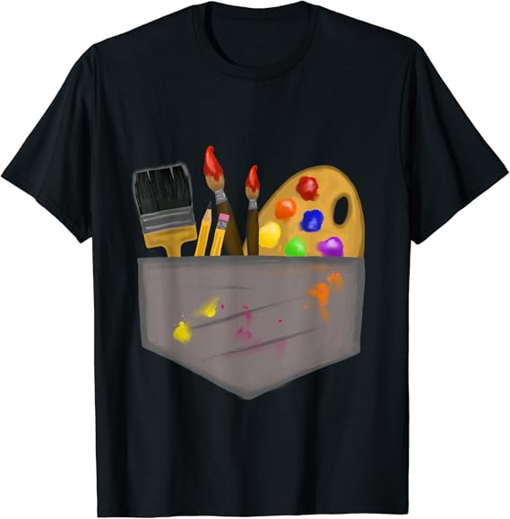 Cute Artist Costume Art Painter Paint Brush TShirt Amazon.co.uk